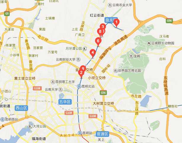 昆明北京路在哪個(gè)區(qū)？昆明北京路延長(zhǎng)線是哪個(gè)區(qū)？