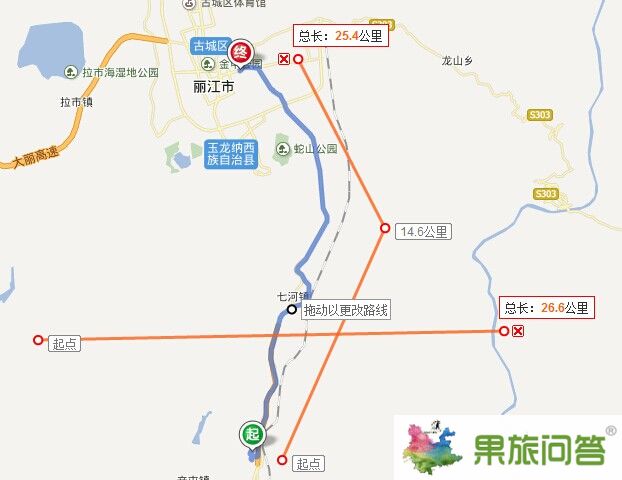 麗江機(jī)場落地自駕租車，自駕路線圖