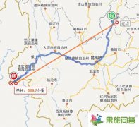 云南魯?shù)榈卣痣x昆明大理麗江香格里拉西雙版納有多少公里?