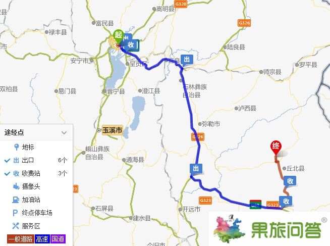昆明到普者黑線路圖-昆明怎么到普者黑？昆明到普者黑多少公里？