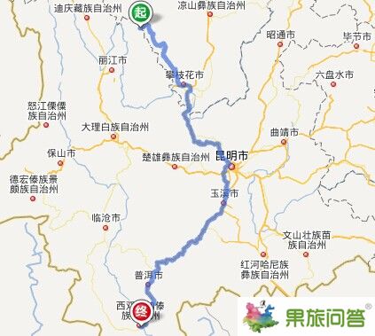 從瀘沽湖到西雙版納怎么坐車？有多少公里？瀘沽湖到西雙版納火車有沒有？